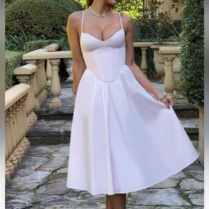 Mariela Midi Dress Baby Boo